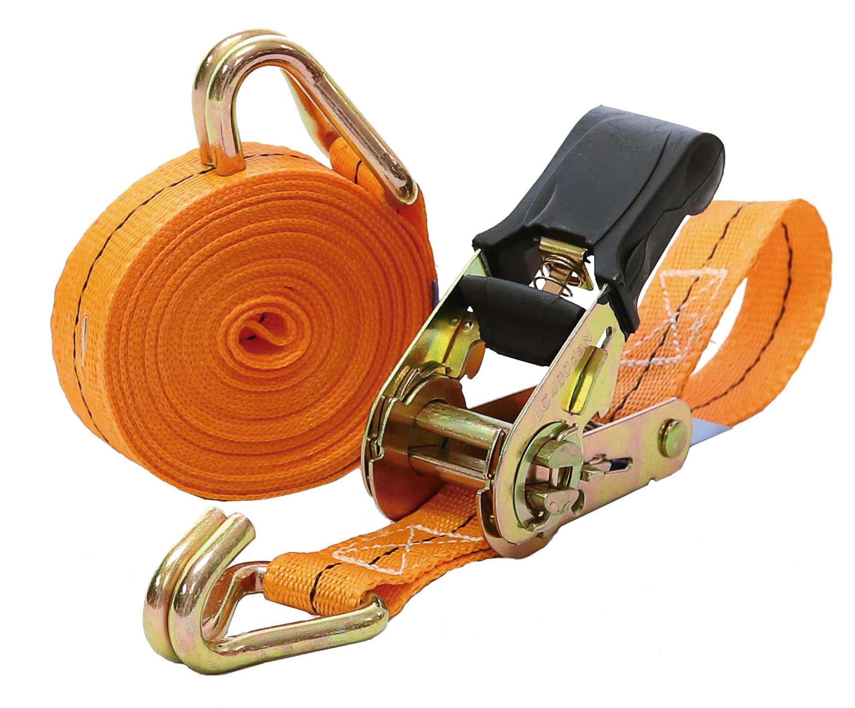 MURTRA 104725/55-05BL Anchorage system width 25mm length 5m double closed hook, orange strap