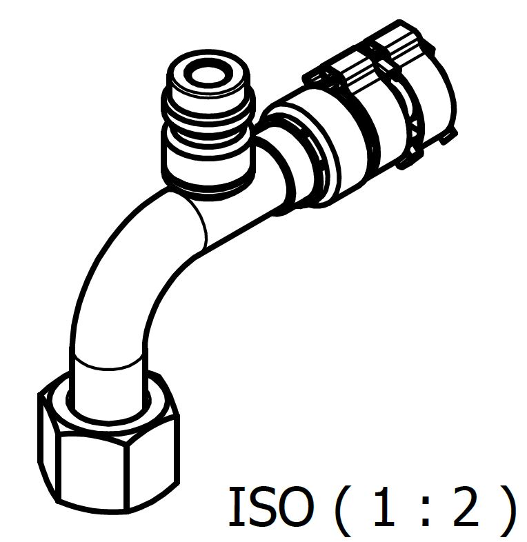 Pipe fitting FRIGOFLEX CLAMP 90° G8