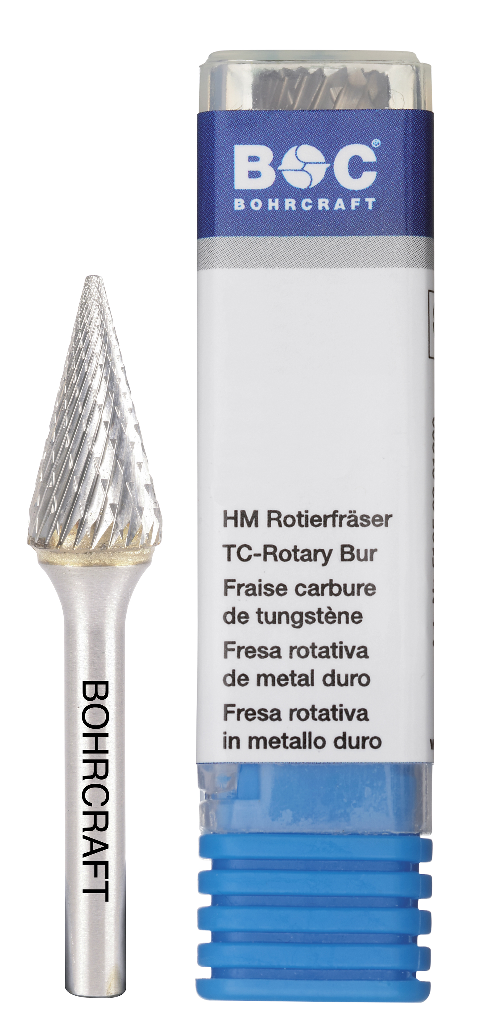 BOHRCRAFT 51550300303 MD conical rotary burr, shape M, DIN 8033 Z3-X, shank 3 mm ø 3 mm