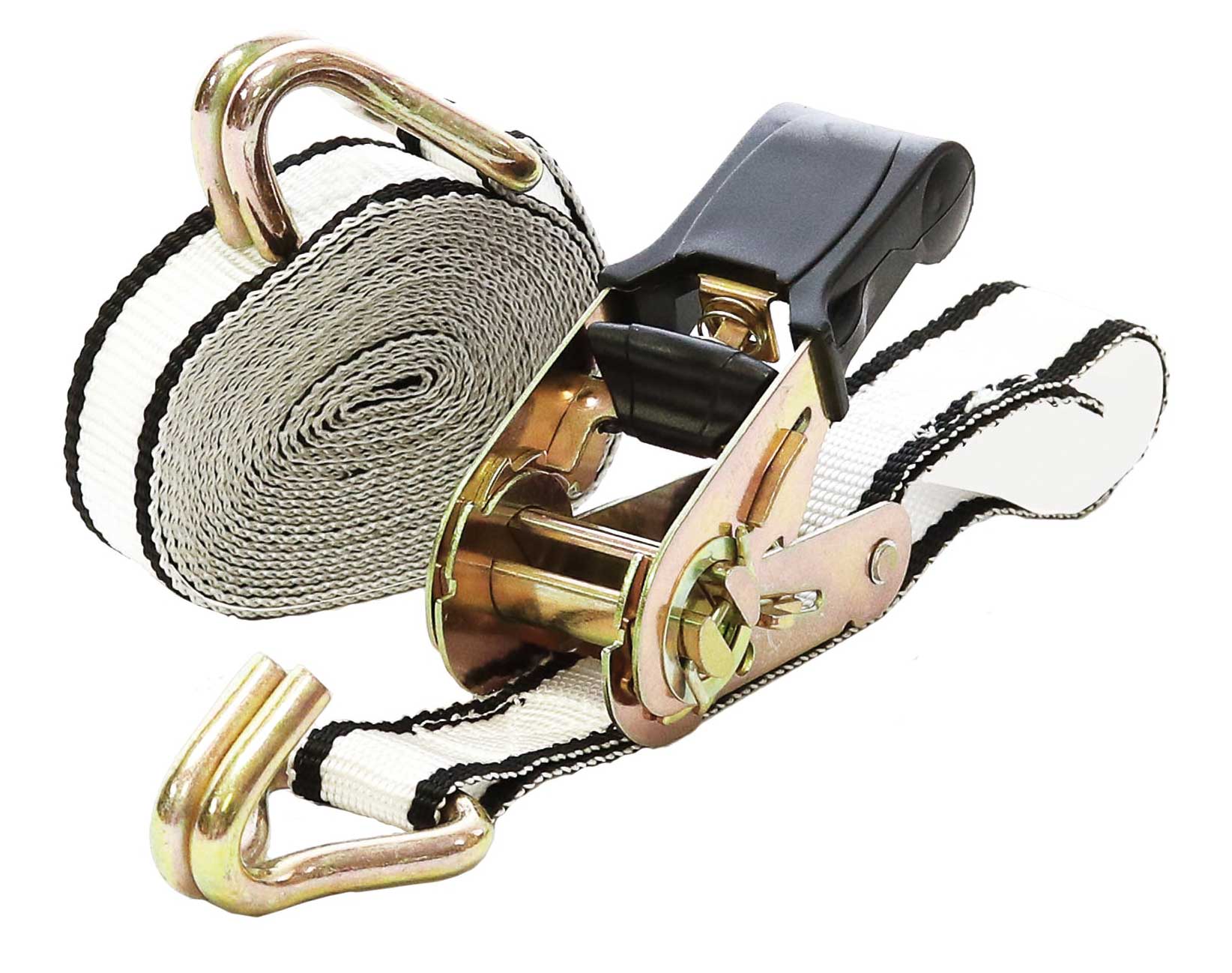 MURTRA 136S25/55-36BL Anchorage system with tensioner and hook, 25mm wide, 5m long multicolour strap