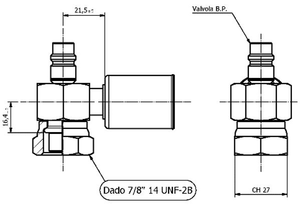 90° O-RING BLOCK FITTING V.A.P. G10
