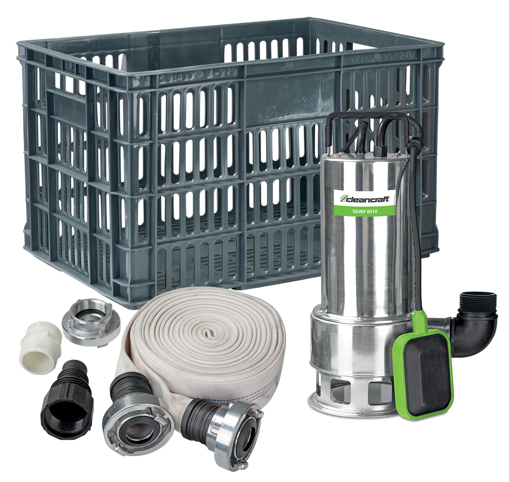 CLEANCRAFT 7520250 Submersible pump kit for clean and dirty water, flow rate 167 l/min, model SDWP 8510