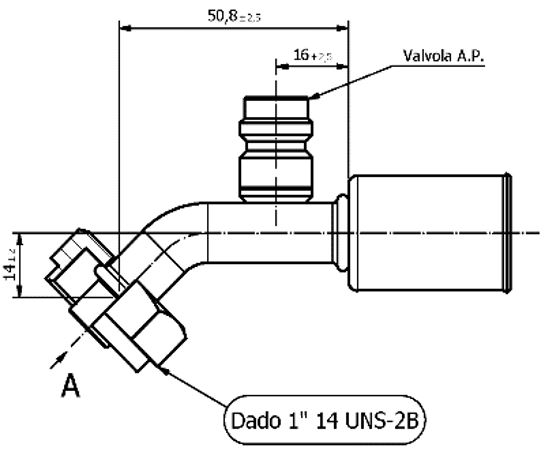 Raccordo ROTOLOCK 45° PER Tubo 13/32 CON V.P.