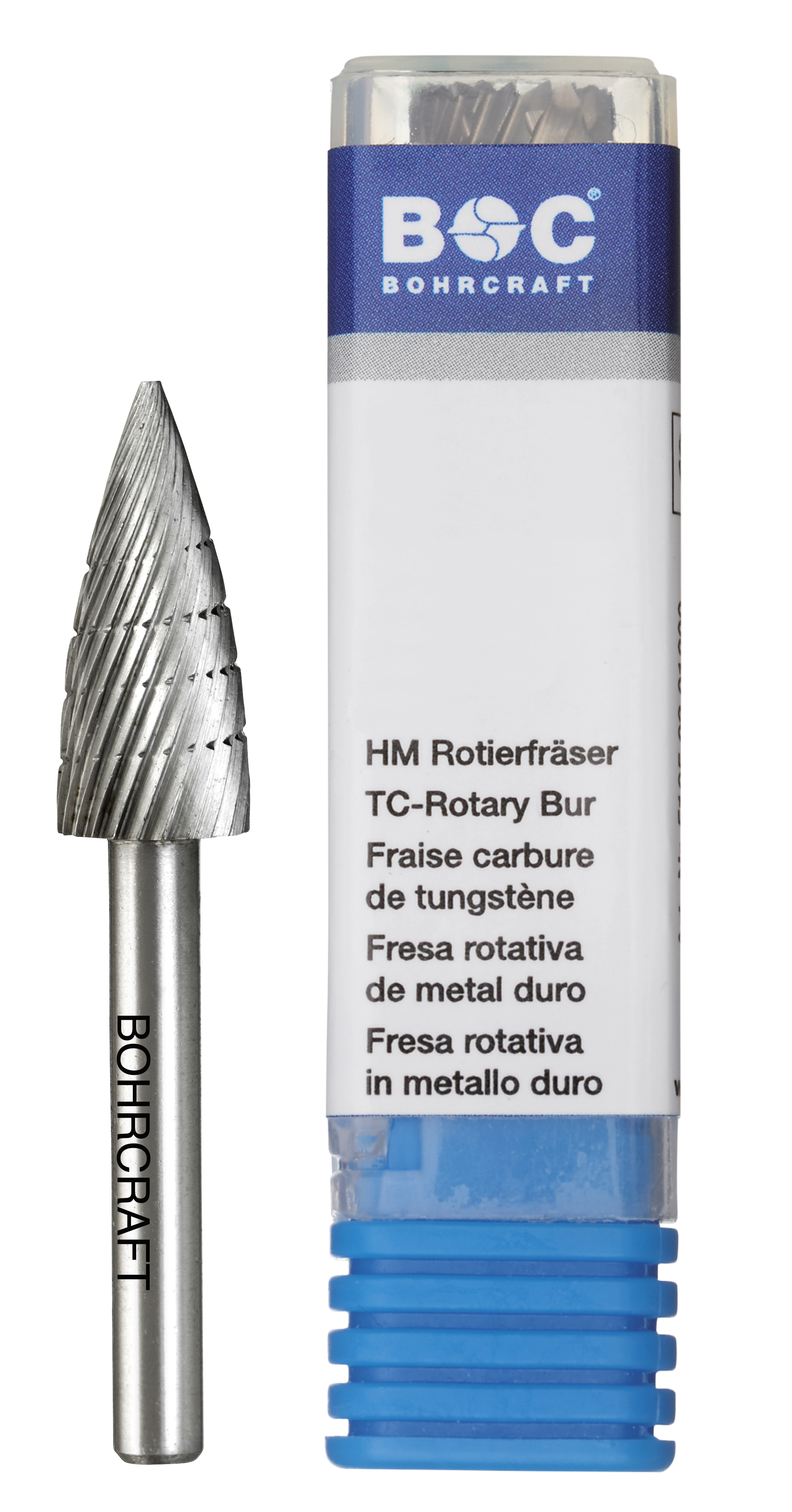 BOHRCRAFT 52300301200 HSS ball nose rotary cutter, shape G, 6 mm shank, 12 mm diameter