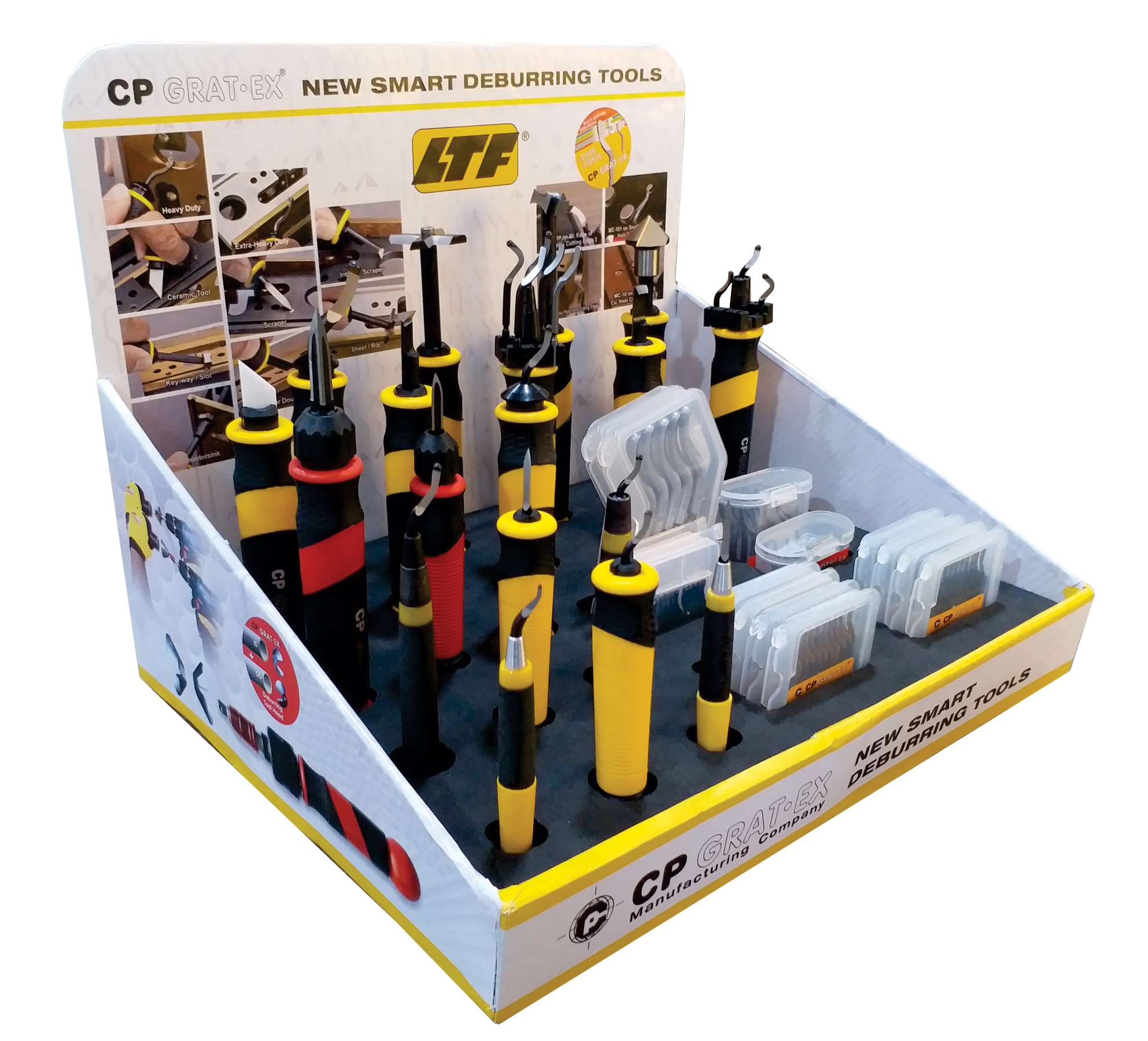 LTF 5000.01 Display 32 pcs (18 deburring tools and 14 blades)