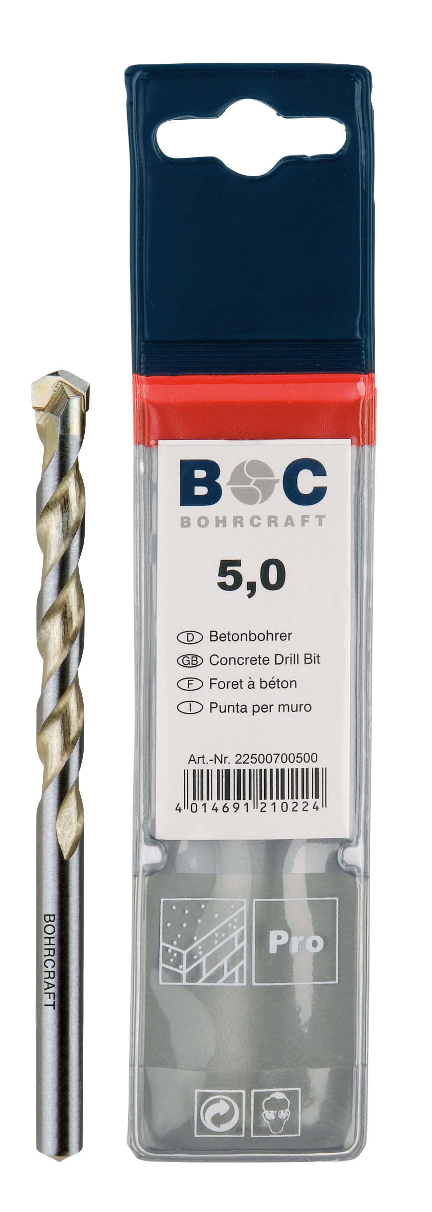 BOHRCRAFT 22800701200 Granite drill bits with MD inserts DIN 8039 ISO 5468, ø 12 mm, L=150 mm pack of 1 pc