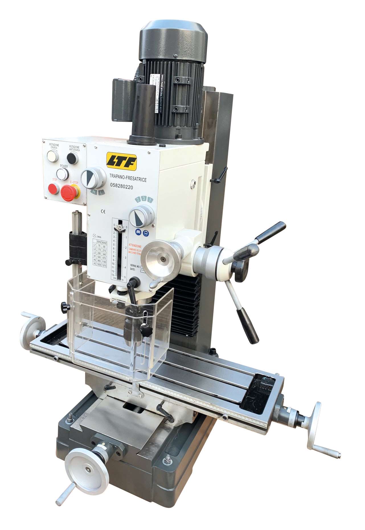 LTF MACHINE TOOLS 058280220 Bench milling drill motor 220V 50Hz drilling ø 45 mm