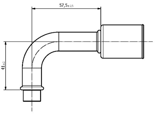 Raccordo PER Tubo 1/2 90° PER VALVOLA ESPANSIONE