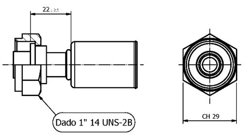 Raccordo FEMMINA ROTOL.DRITTO PER Tubo 13/32