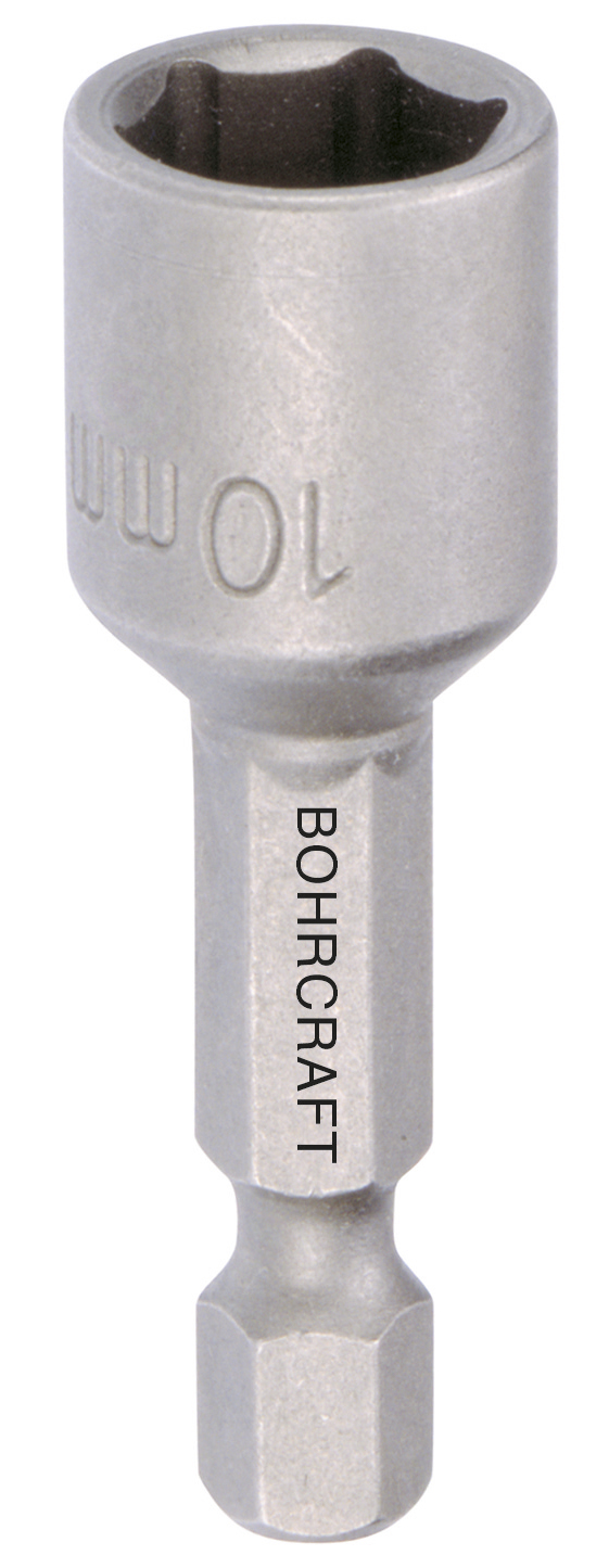 BOHRCRAFT 65001503845 Magnetic sockets for hex screws 1/4, 3/8 L=45 mm, pack of 25 pcs