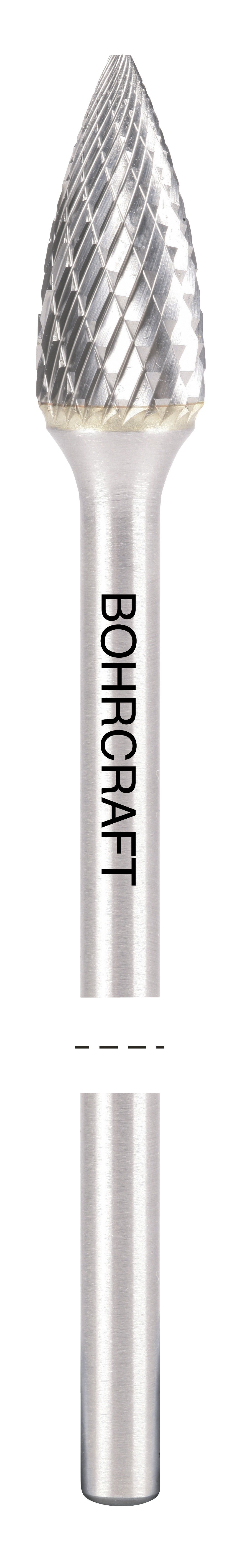 BOHRCRAFT 51300310170 MD ball nose rotary cutter, shape G, DIN 8033 Z3-X, 6 mm shank, 10 mm diameter, long series 170 mm