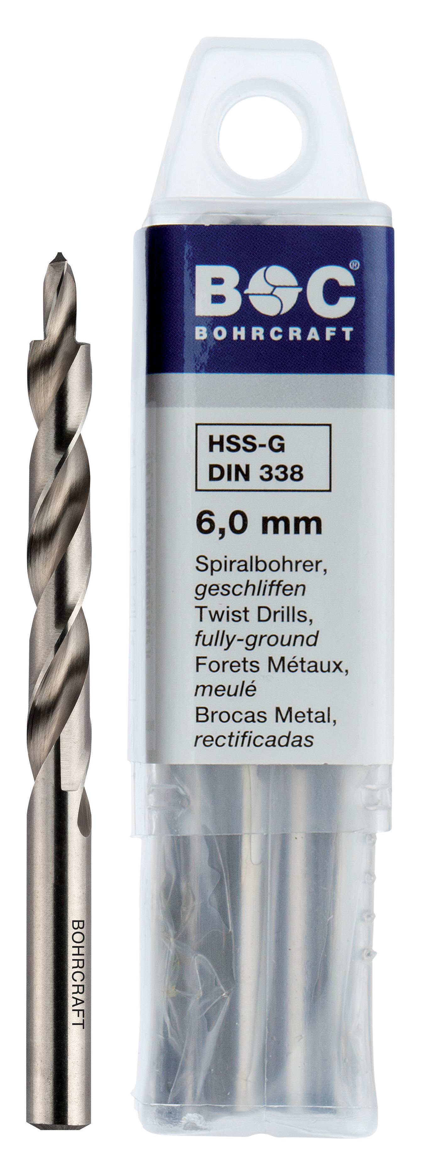 BOHRCRAFT 16260300400 Long stepped drill bit 180° HSS-G DIN 8376 M4 ø 8.0 mm pack of 1 pc