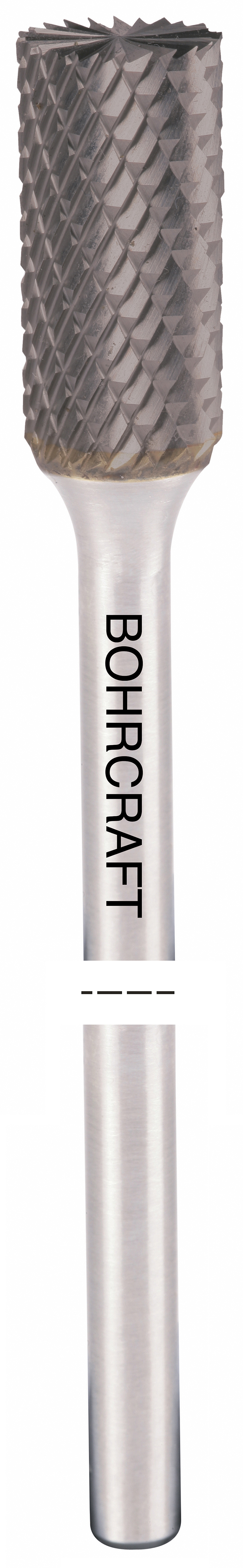 BOHRCRAFT 51010308170 Rotary cutter in MD, shape A, Z3-X TiAlN, 6 mm shank ø 8 mm, without cutting edge, long series 170 mm