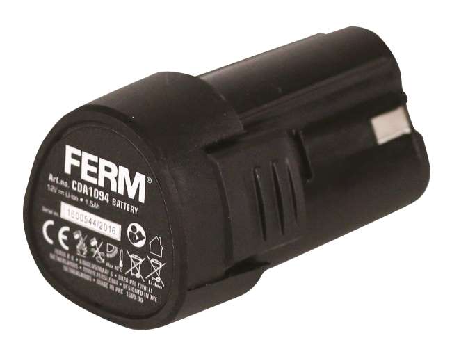 FERM CDA1094 Battery 12V - 1.5Ah Li-Ion (for JSM1026/OTM1006/CTM1016)