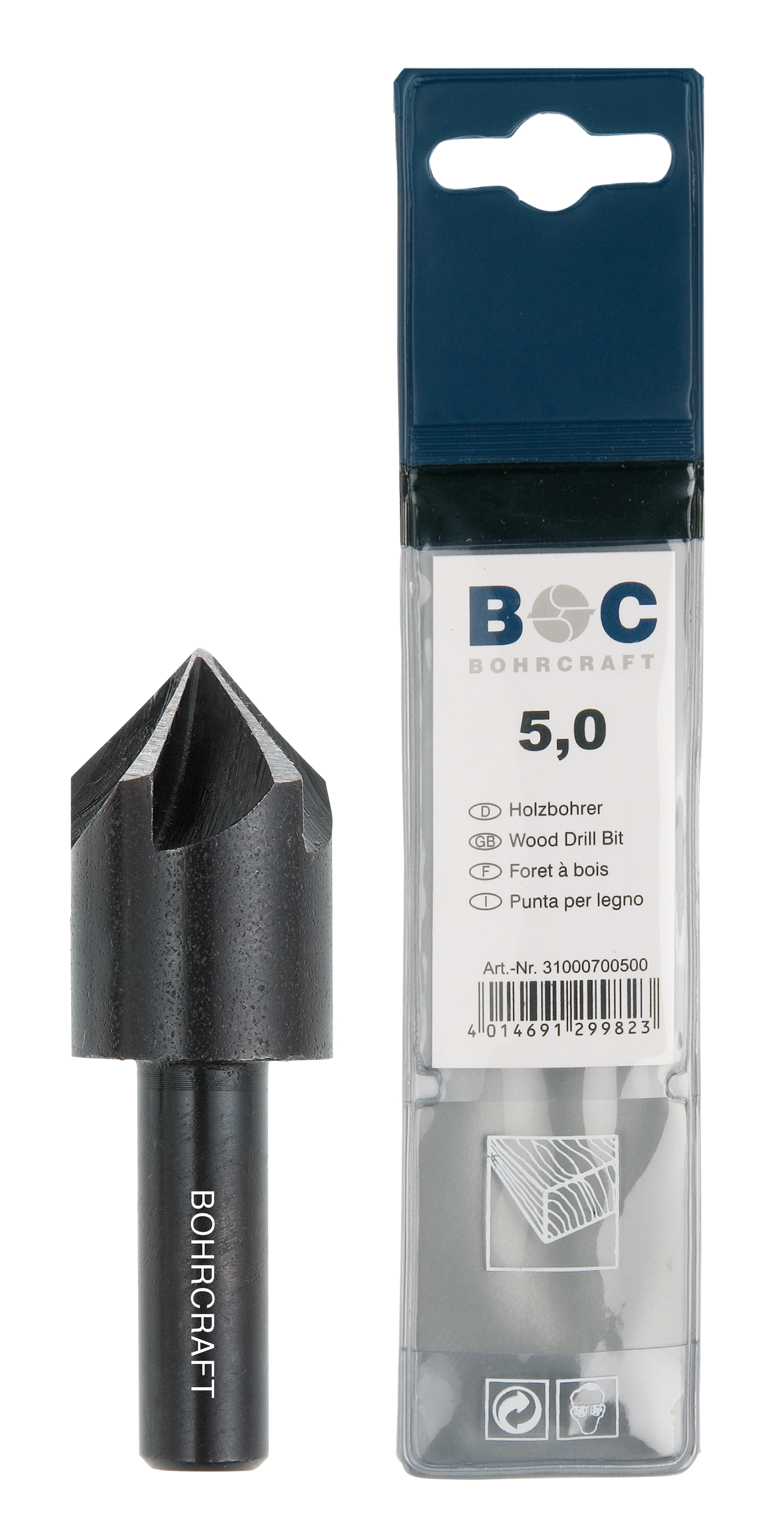 BOHRCRAFT 37000701000 Countersink 90° DIN 6446B 5 cutting edges, ø 10.0 mm