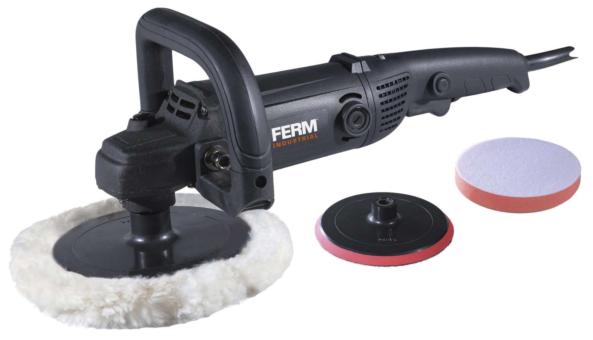 FERM AGM1120P Angle Polisher 1400W - no-load speed 1000 - 3300 rpm - disc ø 180 mm - weight 3.10 kg