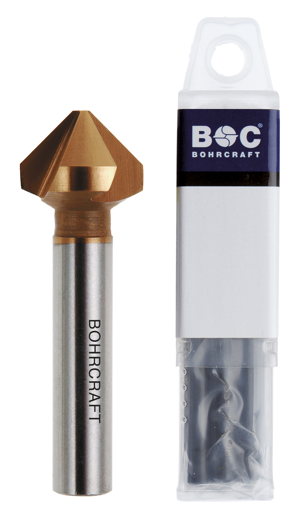 BOHRCRAFT 17010325090 HSS-TiN Countersink DIN 335, form C 90°, cylindrical shank, ø 25.0 mm, pack of 1 pc