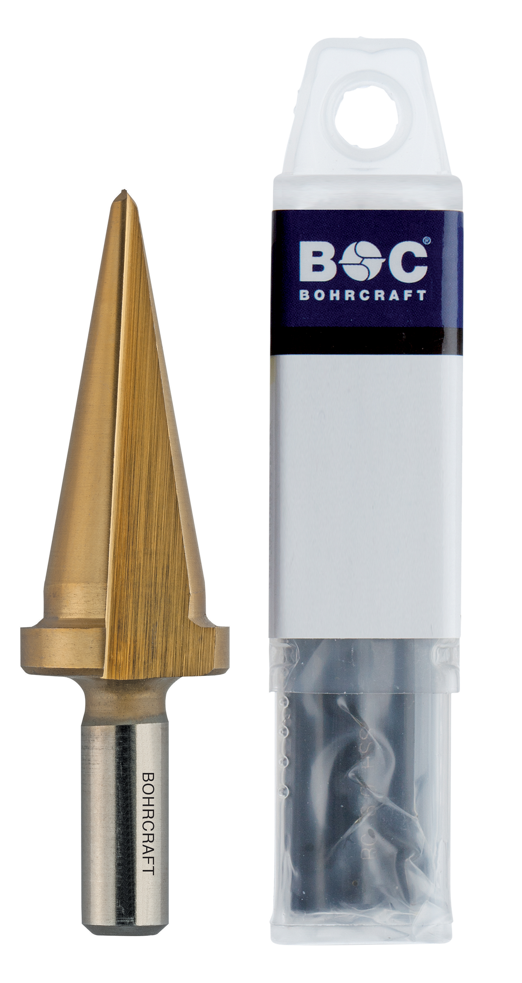 BOHRCRAFT 17410300044 HSS-TiN Countersink for sheet metal with depth stop, Gr.4A, holes 3-15 mm