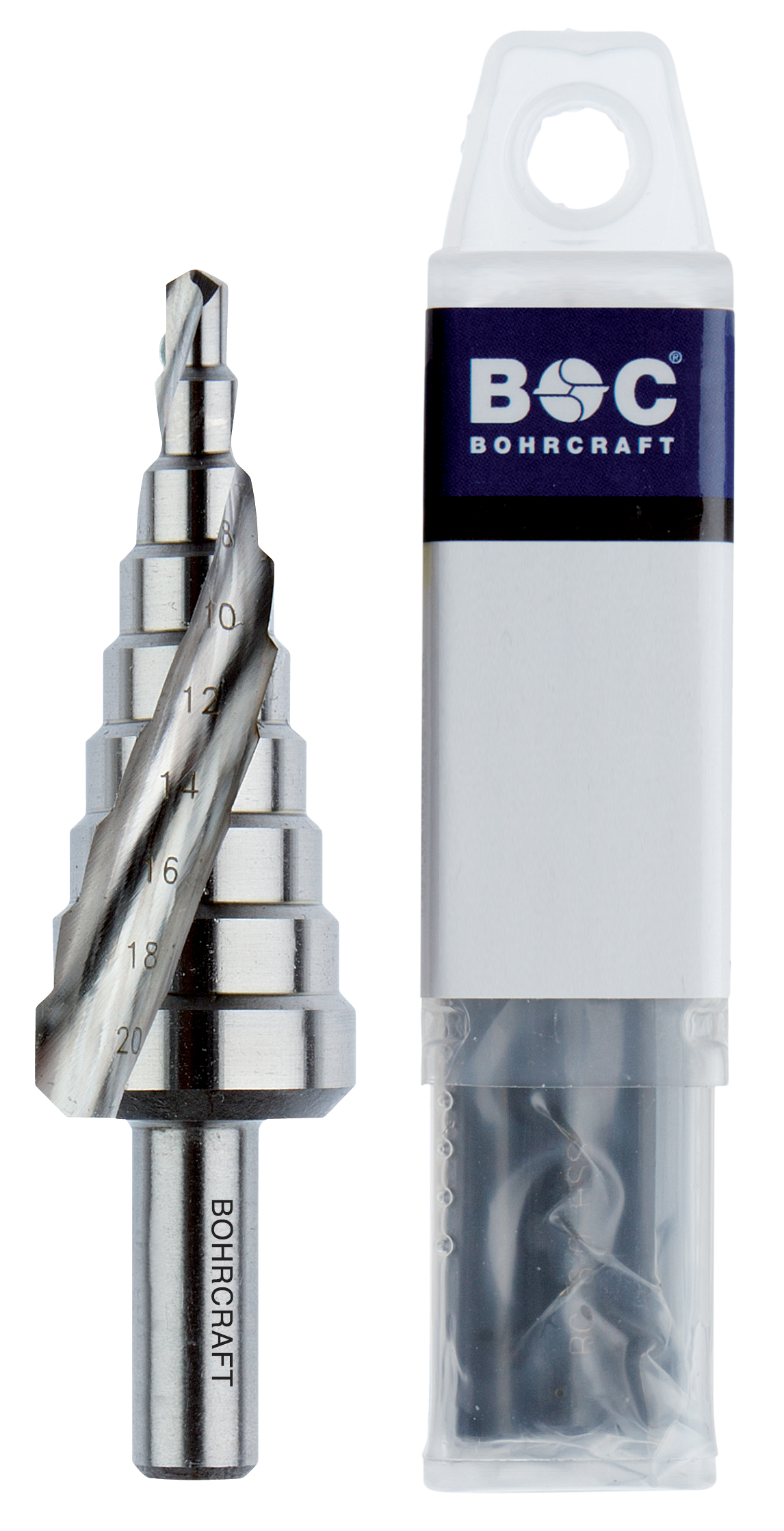 BOHRCRAFT 17650300066 Step drill bit HSS-Co5 Grade 6-S, holes 4-39 mm, pack of 1 pc