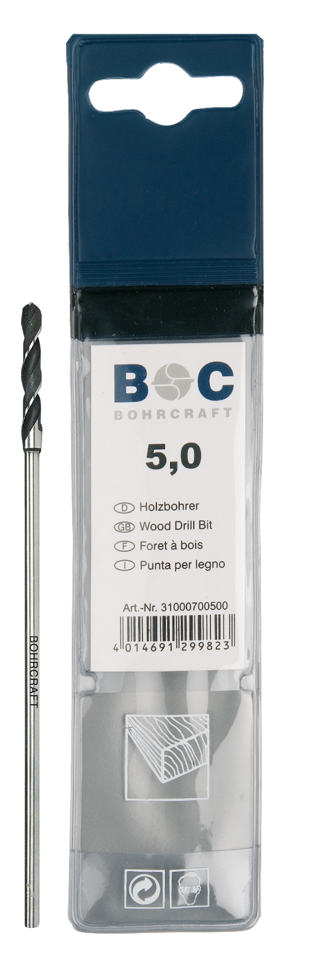 BOHRCRAFT 31200701840 Cylindrical tip for frames ø 18.0 mm, L=400 mm