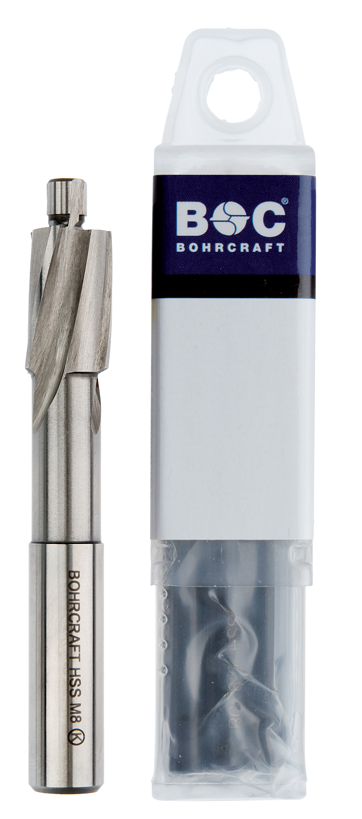 BOHRCRAFT 17080300600 HSS Cutter for screw seats with cylindrical head DIN 373, fixed guide, pre-drilled M6, pack of 1 pc