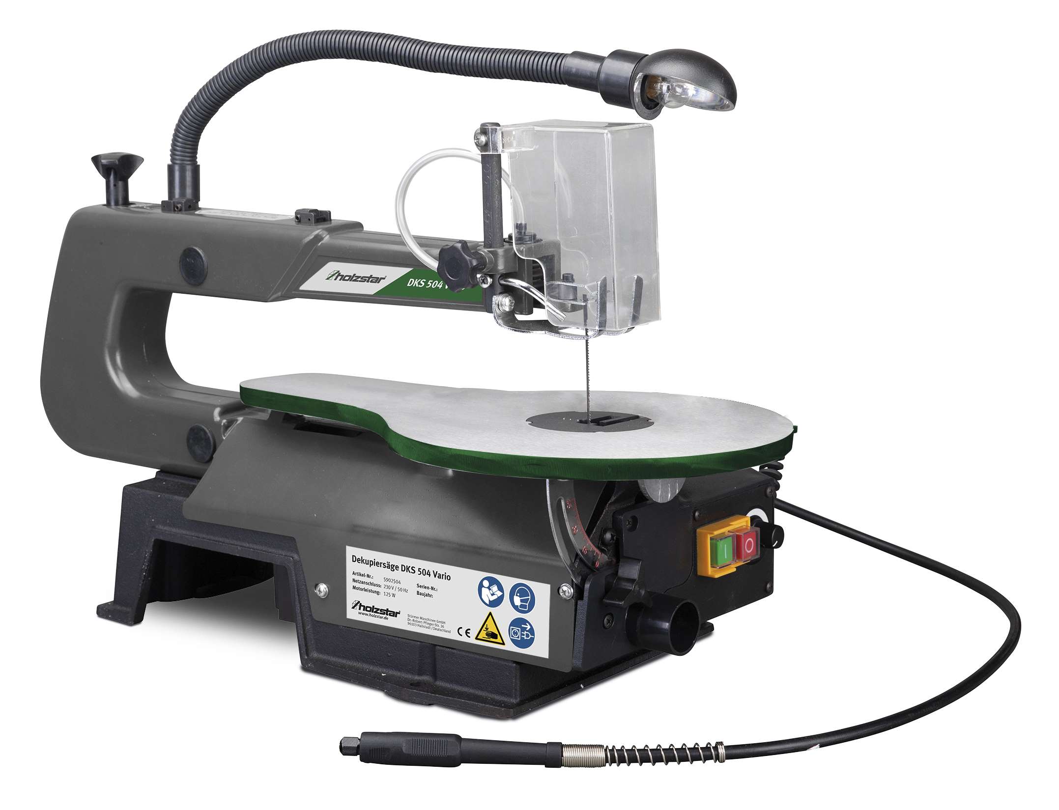 HOLZKRAFT 5902504 Scroll saw max cutting height at 90° 52 mm