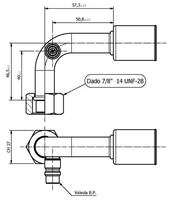 FEMALE FITTING 90° WITH VALVE