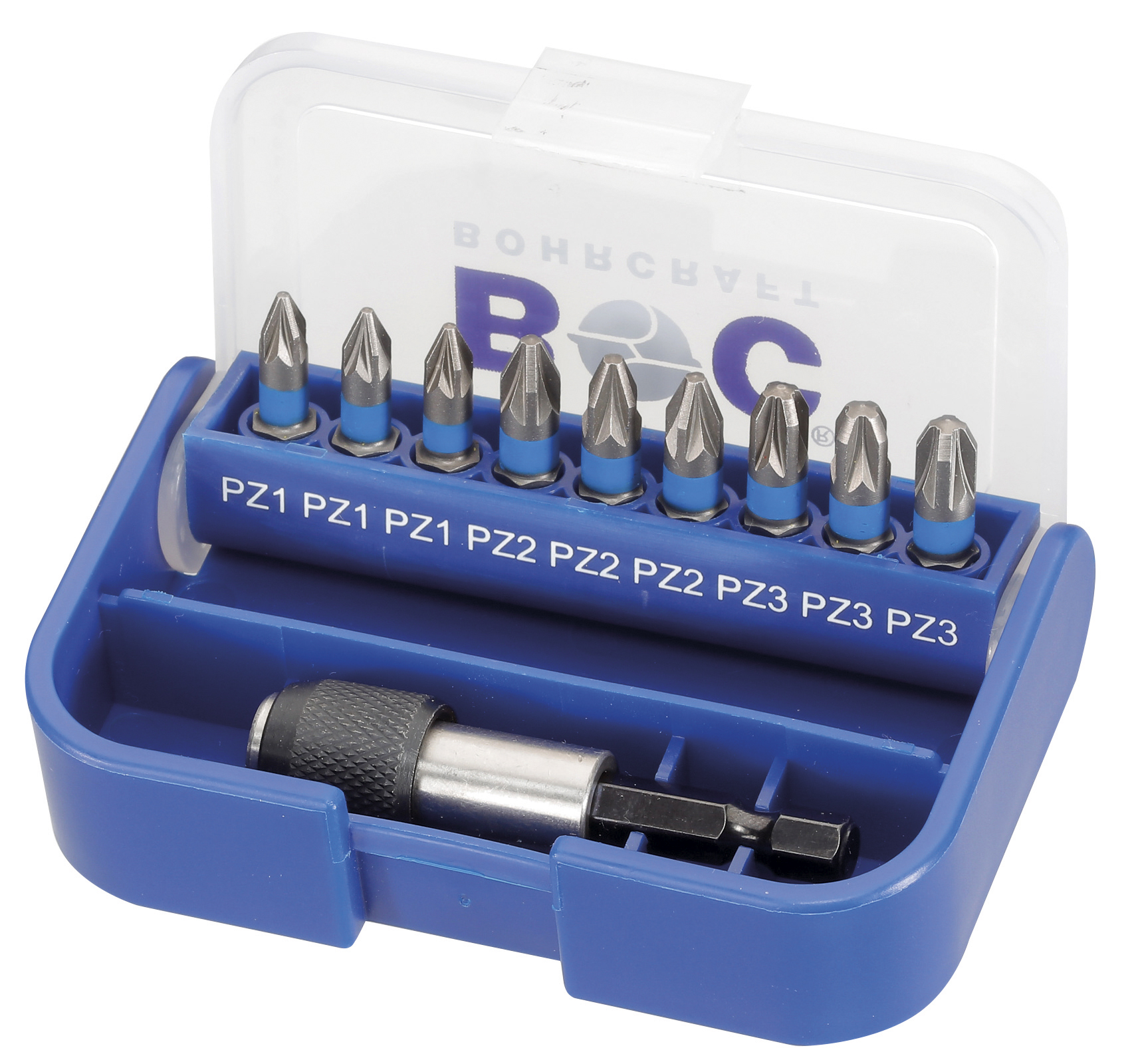 BOHRCRAFT 69001430105 Mini plastic box with Torx screwdriver bits and bit holder, 7 pcs