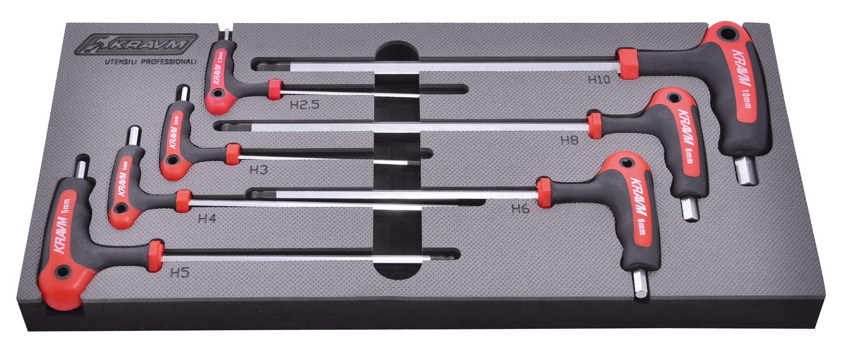 KRAVM E01002 Set of 7 hex keys 2.5-10 mm - heat shrinkable