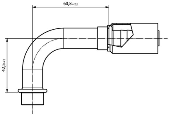 Fitting FRIGOFLEX FERRULE PER V.E. 90° G10