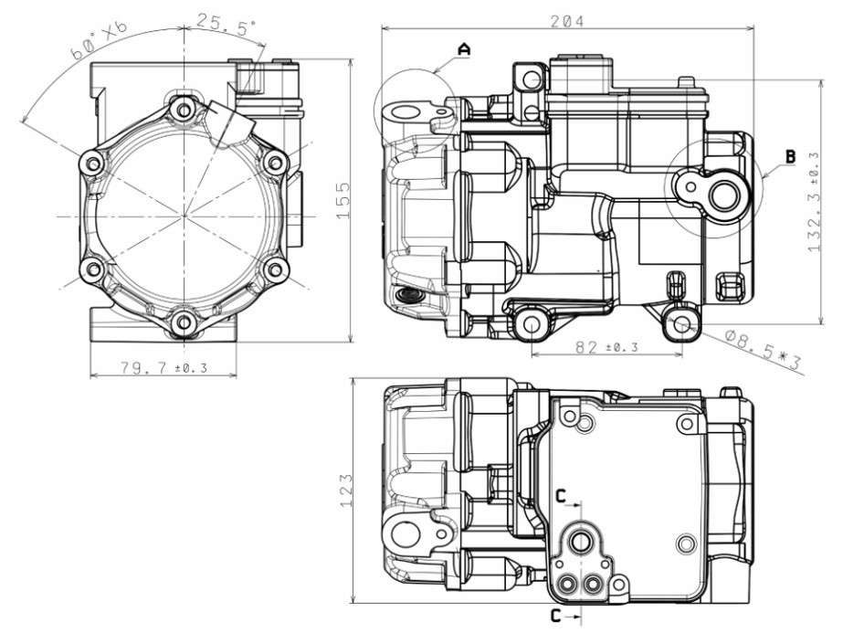 Compressore elettrico 48V-28cc (CANBUS 1200-4500)
