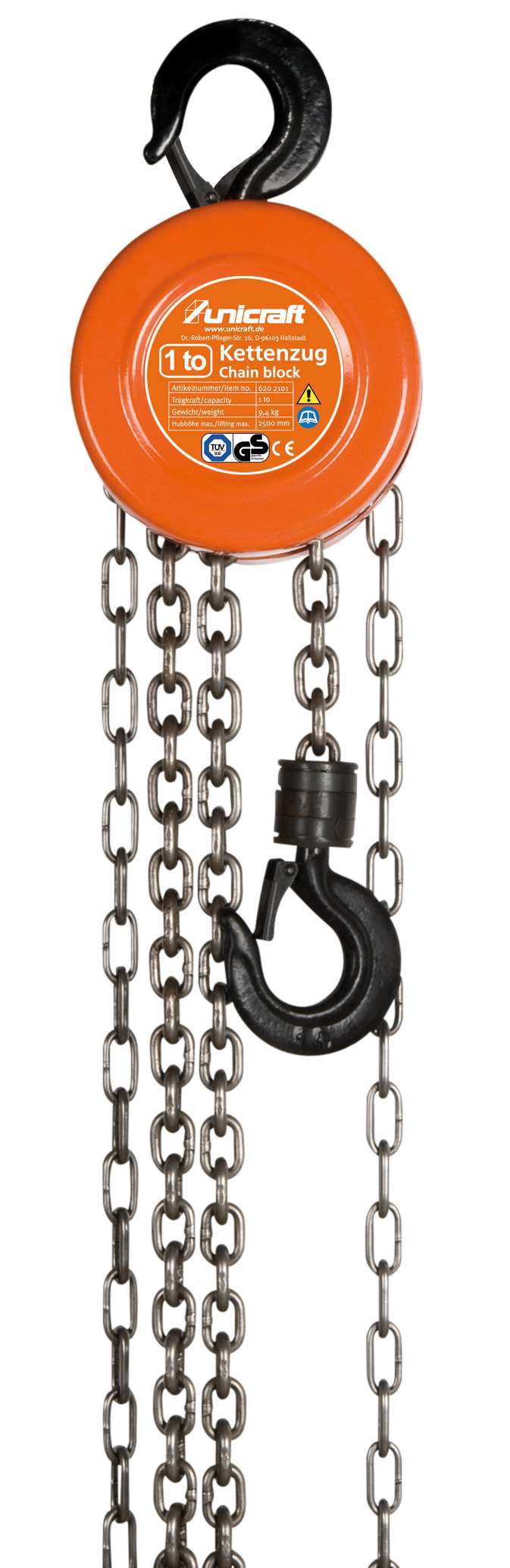 UNICRAFT 6202103 Chain hoist, 3 t capacity