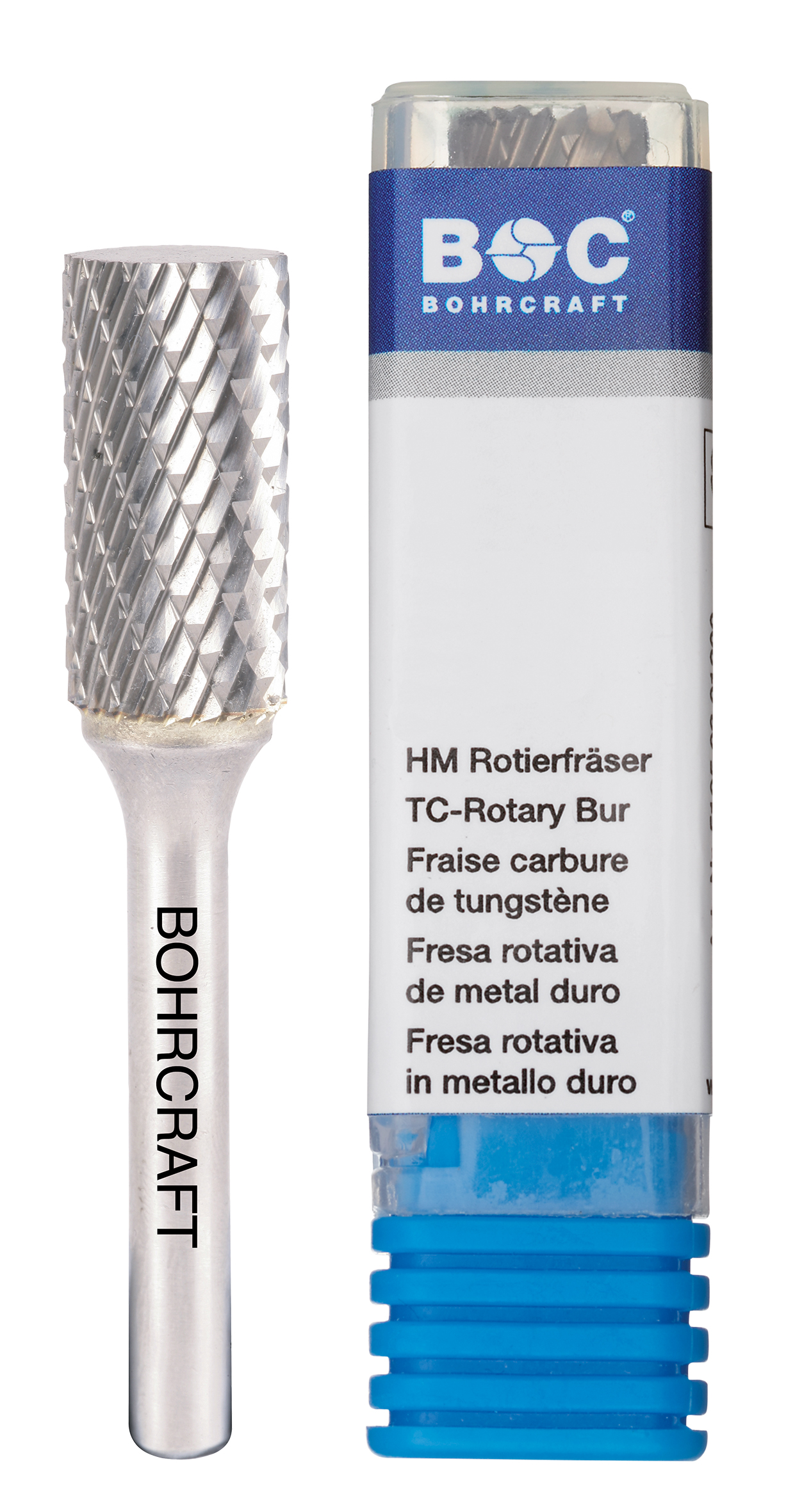 BOHRCRAFT 51000301608 Cylindrical rotary cutter in MD, form A, DIN 8033 Z3-X, 8 mm shank ø 16 mm - without cutting edge