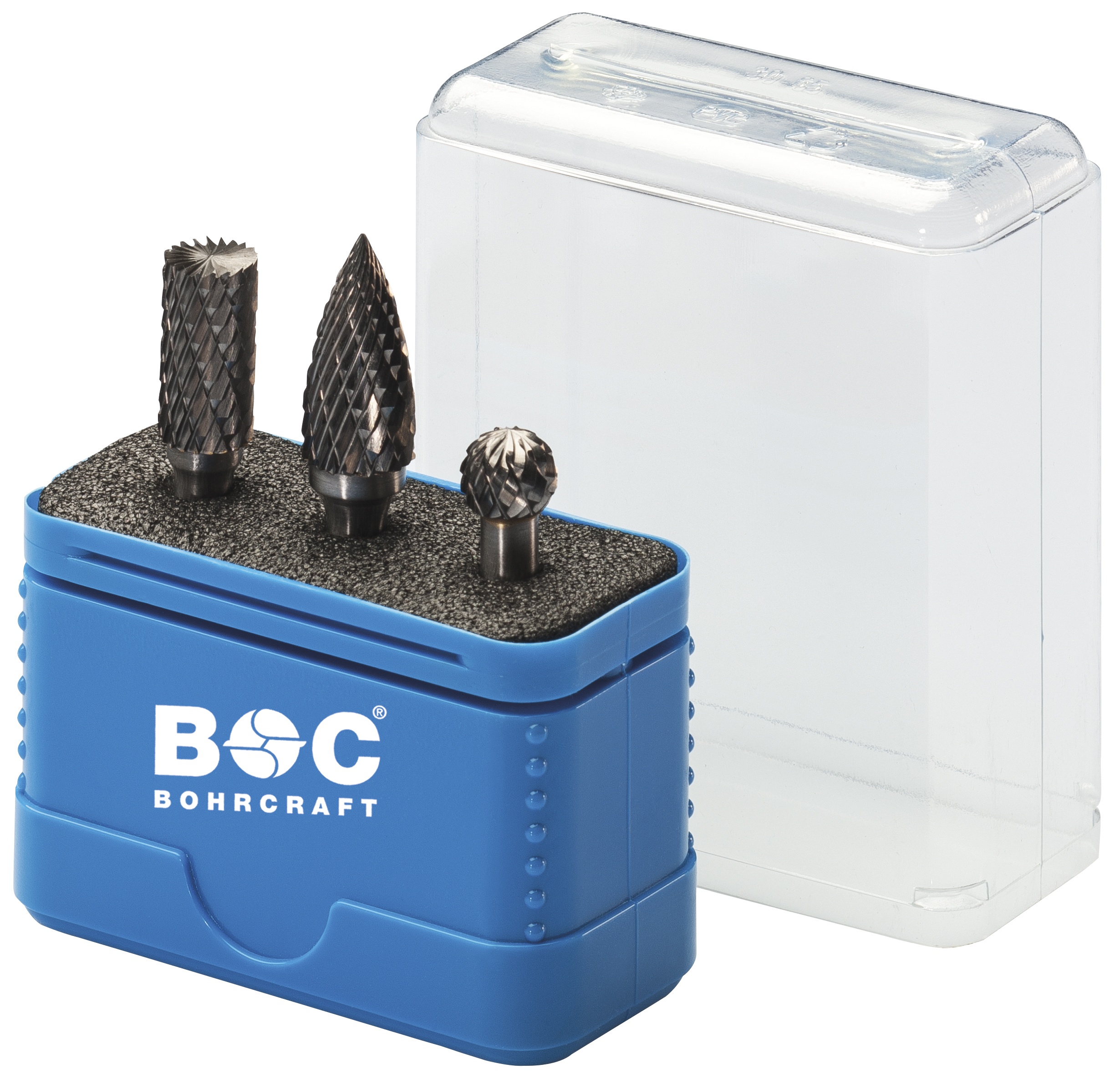 BOHRCRAFT 59031330003 Box in BC rotary milling cutters in MD and aluminium teeth ø 12 mm 1x shape B-C-F, Z-ALU, 3 pcs