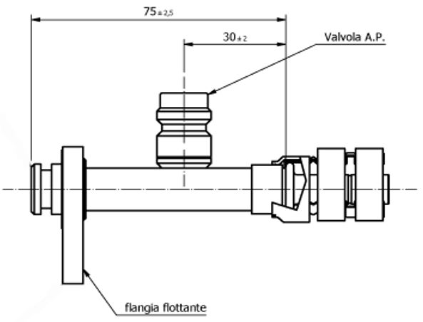 Raccordo FRIGOFLEX CLAMP SPEC.FEMMINA DRITTO G8