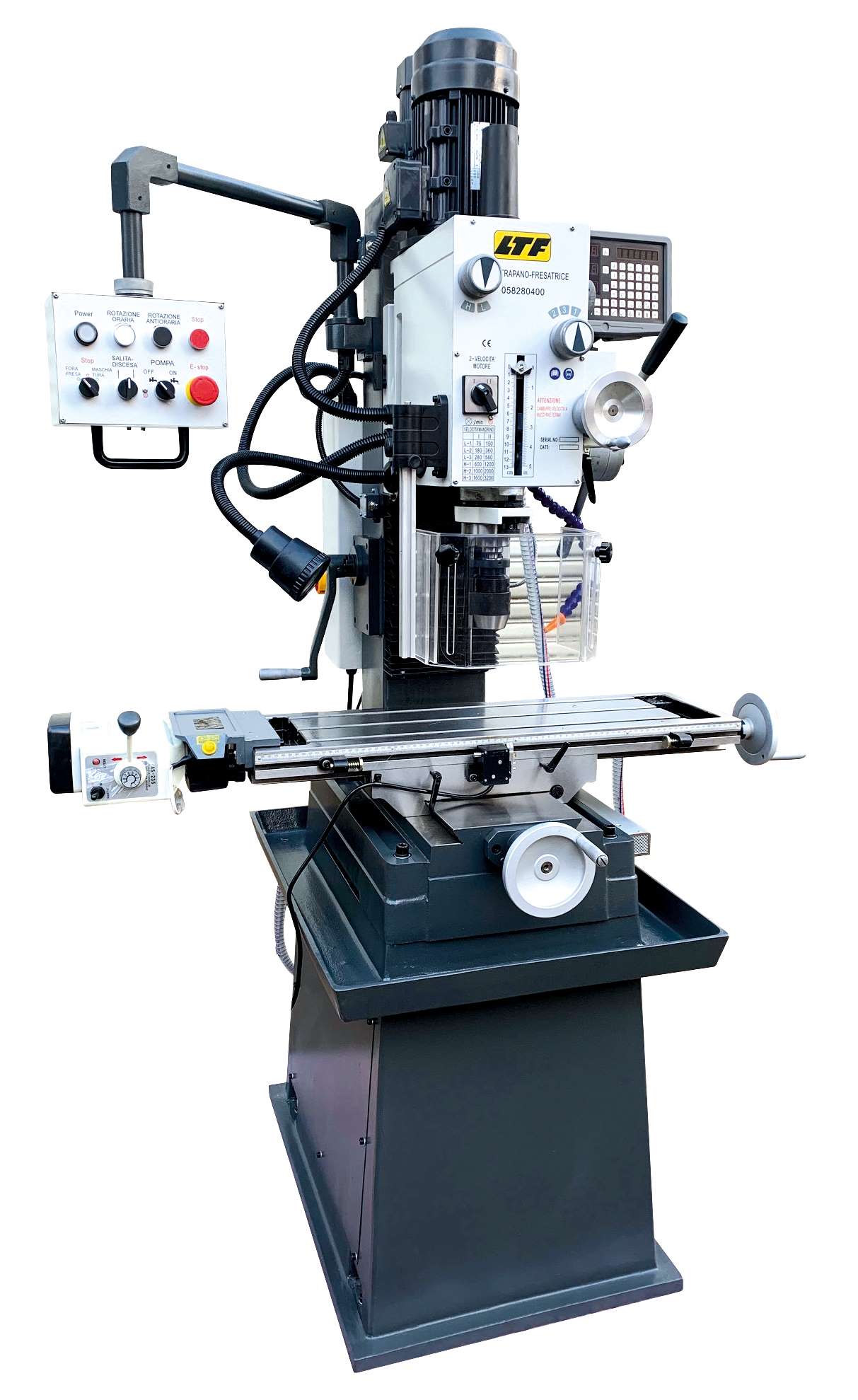 LTF MACHINE TOOLS 058280400 Bench drill mill motor 400V 50Hz drilling ø 45 mm