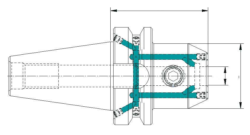 PRT METAL 66640W14CL WELDON milling chuck with lubrication grooves MAS BT AD/B ISO40 H63 d14