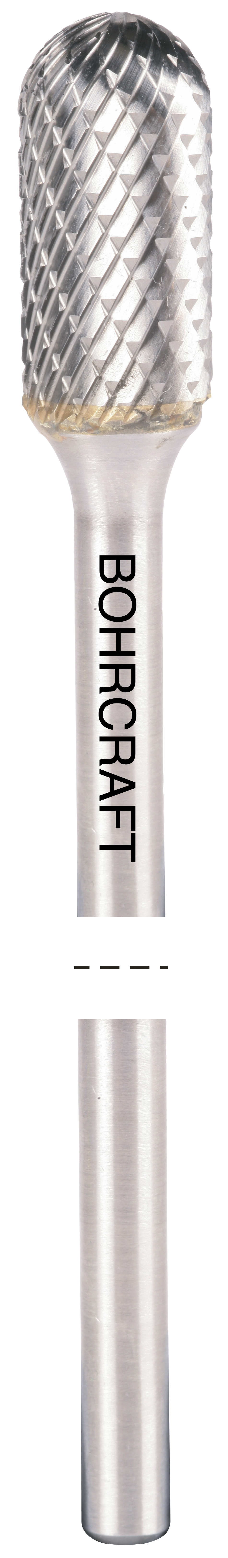 BOHRCRAFT 51100308170 Spherical cylindrical rotary cutter in MD, shape C, Z3-X, shank 6 mm ø 8 mm, long series 170 mm