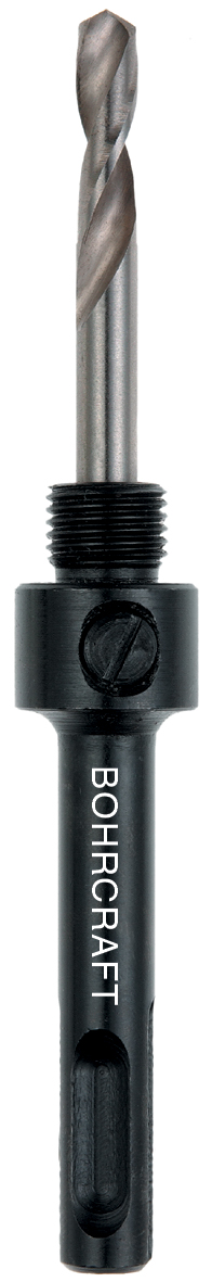 BOHRCRAFT 19100900011 Support for saws with pilot tip for centring, hex shank SW9.5, ø 14-30 mm