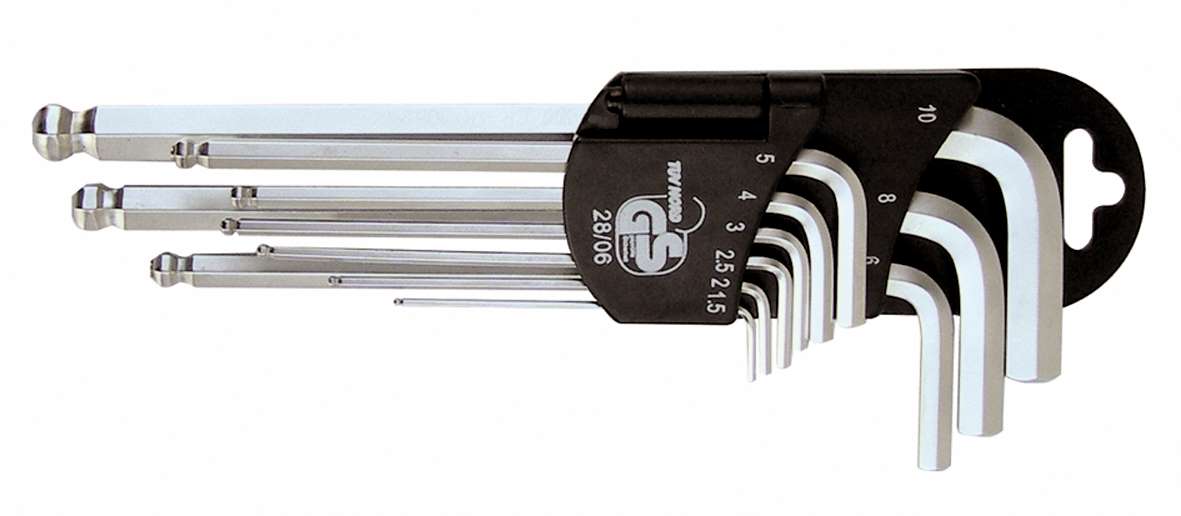 KRAVM E93024 Set of 9 magnetic hex keys 1.5-10 mm