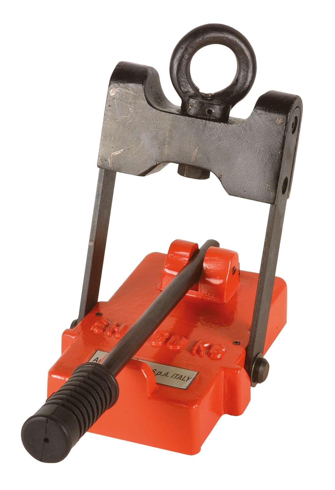 MAGNETIC CLAMPS 184.01 Permanent magnet stapler with lever release 190x135x38 mm