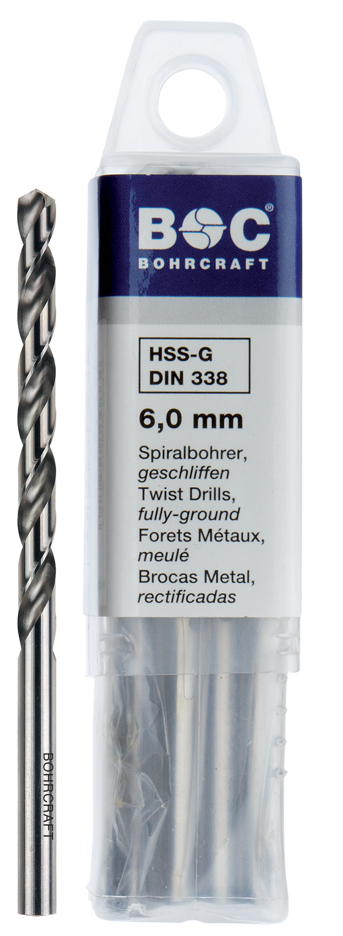 BOHRCRAFT 13500101000 Cylindrical twist drill HSS-G DIN 340, ground, Split Point, ø 10.0 mm 10 pcs
