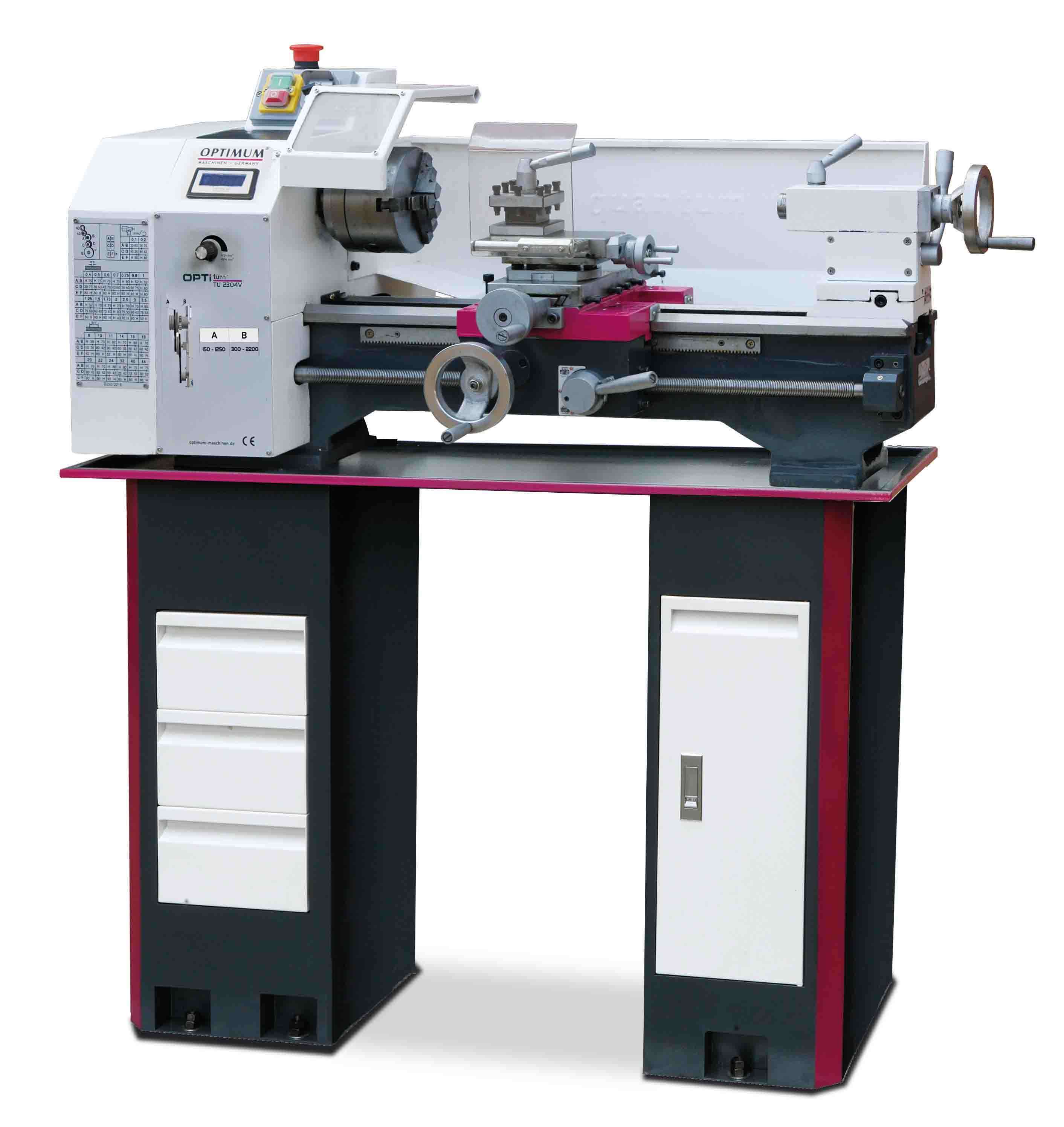 OPTIMUM 050OP0320 Lathe with 115 mm centres, distance between centres 450 mm, 230V