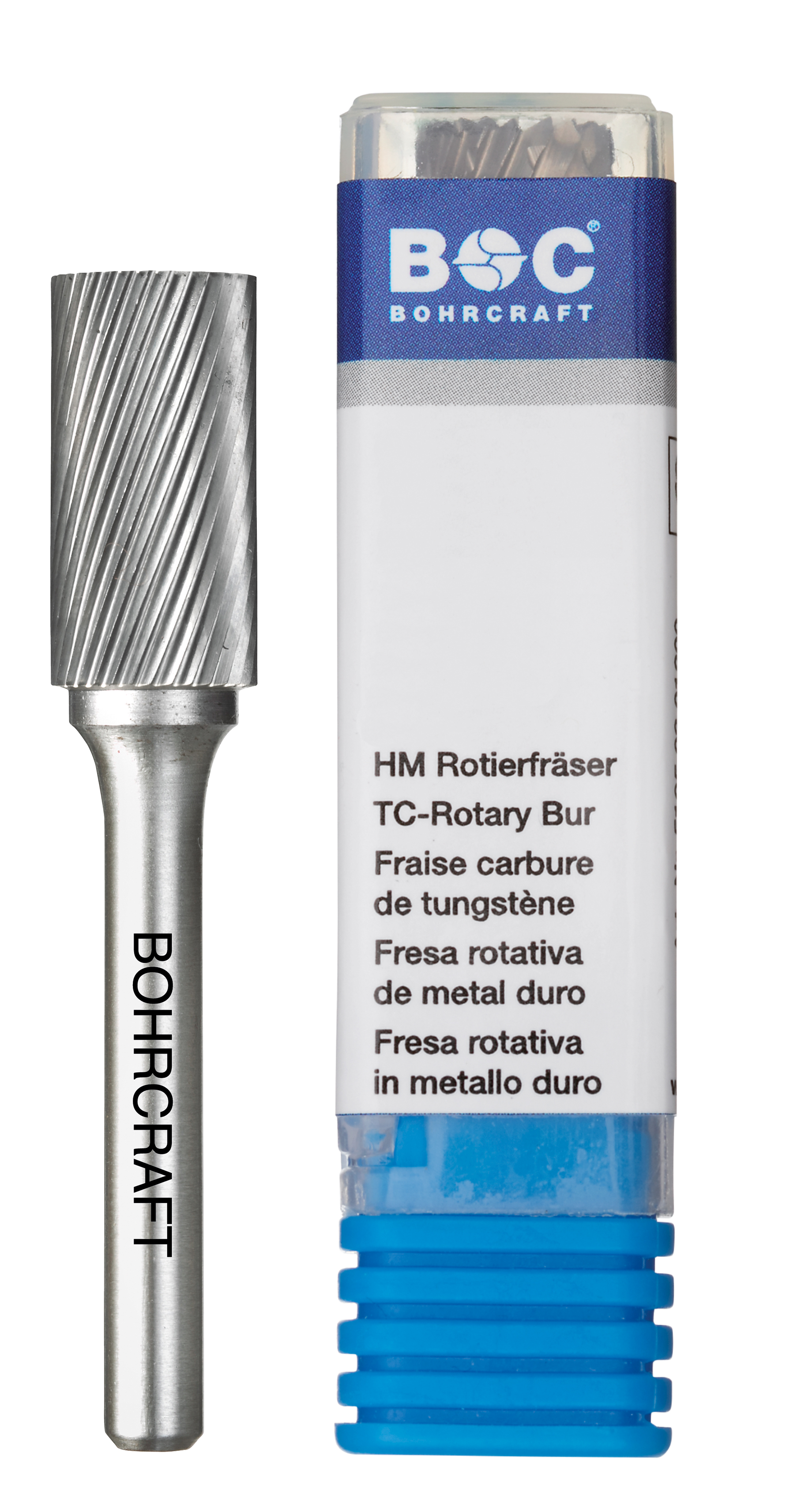 BOHRCRAFT 51040300800 Cylindrical rotary cutter in MD, form A, DIN 8033 Z5, shank 6 mm ø 8 mm - without cutting edge