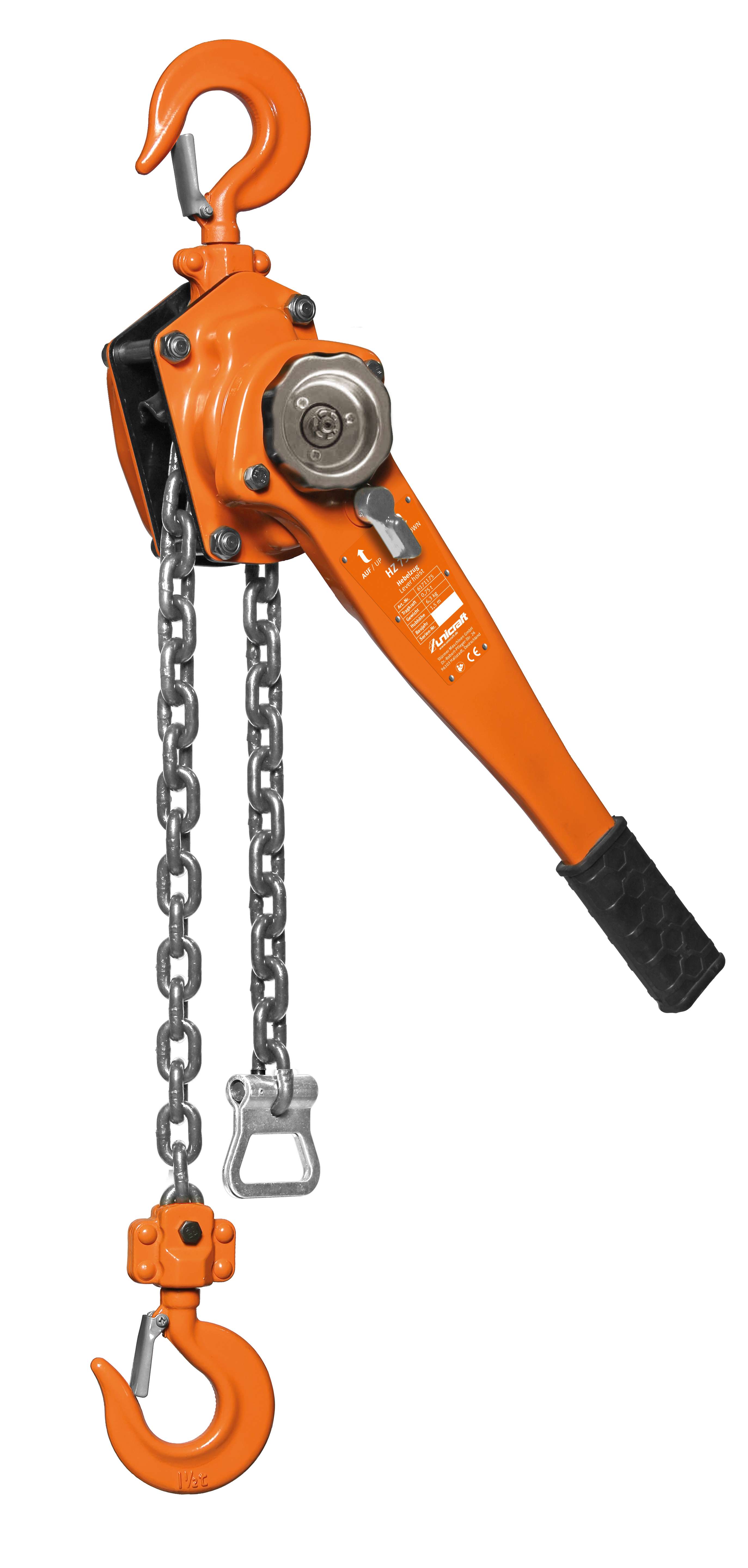 UNICRAFT 6171115 Lever hoist, capacity 1.5 t