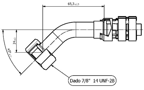 Fitting FRIGOFLEX CLAMP G10 - 45° O'RING FEM
