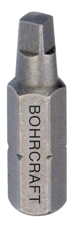 BOHRCRAFT 61901500125 Inserts for Robertson screws 1/4 No.1 L=25 mm, pack of 100 pcs