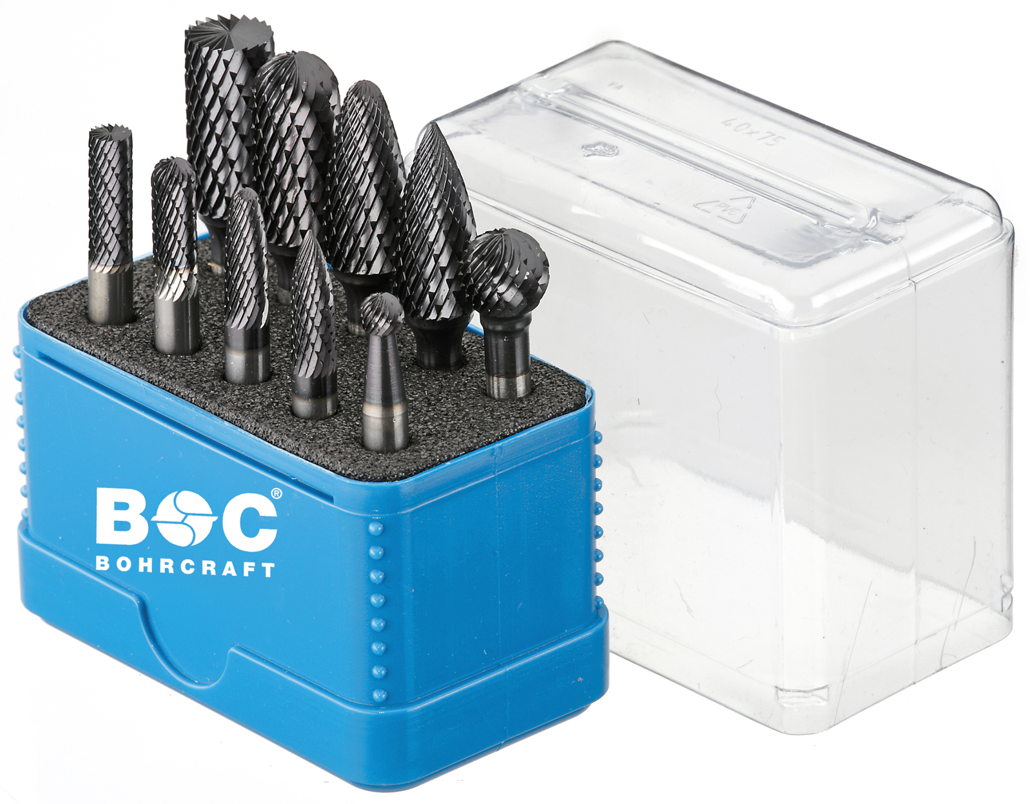 BOHRCRAFT 59011330011 BC rotary milling cutter set ø 6 and ø 12 mm 1x shape B-C-D-F-G, Z3-X, 10 pcs