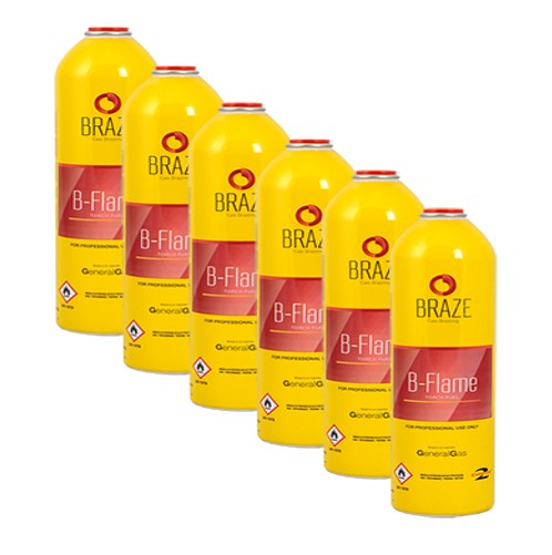 B-FLAME cylinder 1 l / 385 g in a pack of 6 - for braze welding kit