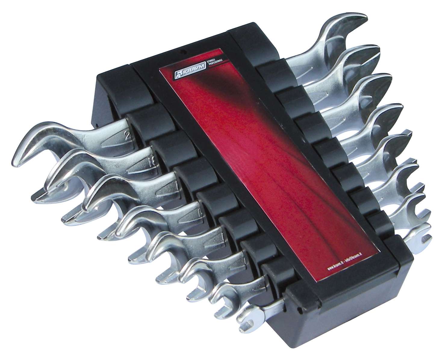 KRAVM E07002 Set of 8 open-end wrenches 6-22 mm